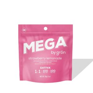 gron mega strawberry lemonade gummies