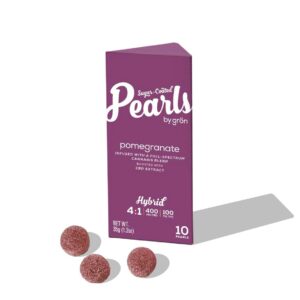gron pearls pomegranate 100mg gummies